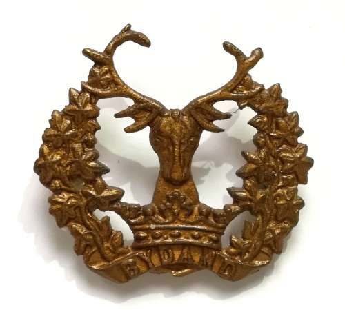 BRITISH ARMY BYDAND GORDON HIGHLANDERS BADGE (1 PIN MISSING) 50X60MM