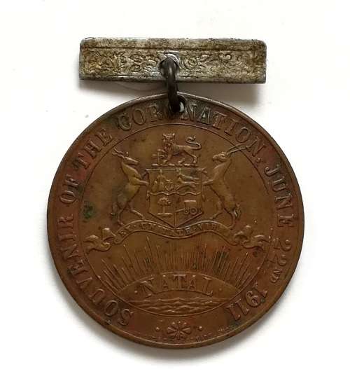 NATAL 1911 GEORGE V CORONATION MEDAL 30MM