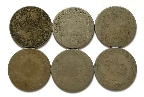 EGYPT 1909 5/10  QIRSH (6 COINS)