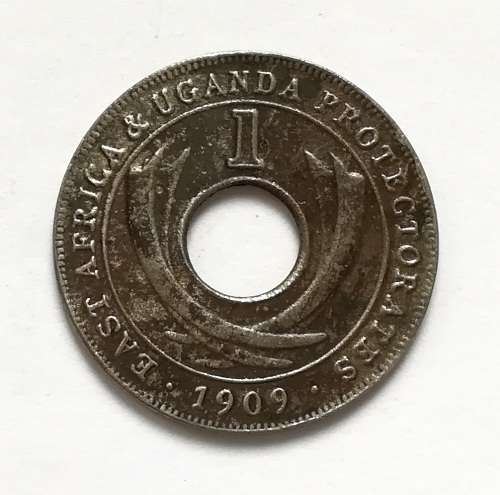 EAST AFRICA + UGANDA 1909 1 CENT
