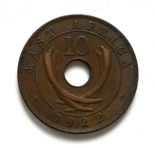 BRITISH EAST AFRICA 1922 10 CENTS
