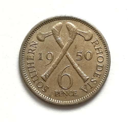 SOUTHERN RHODESIA 1950 6 PENCE