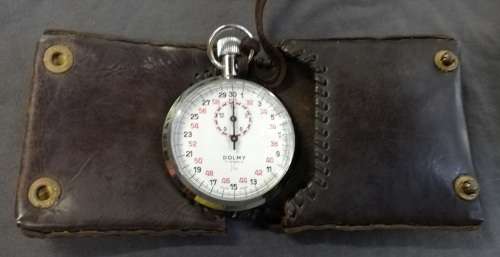 VINTAGE DOLMY STOP WATCH 7 JEWELS 1/10 EXCELLENT CONDITION 55MM - GOOD WORKING CONDITION