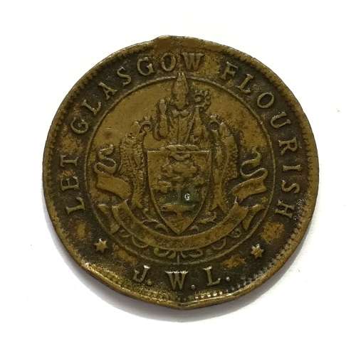 1901 GLASGOW INTERNATIONAL EXHIBITION TOKEN 22MM