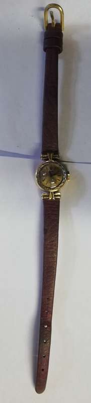 ROLEX 1401 ORCHID LADIES WATCH 18K GOLD MECHANICAL HANDWIND