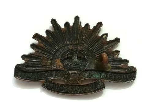 WW1 AUSTRALIAN COMMONWEALTH MILITARY FORCES BADGE (STOKES + SON) 25X40MM (1 LUG)