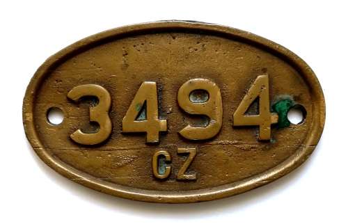 S A R SOUTH AFRICAN RAILWAYS PLAQUE BRASS 3494 CZ 105X175MM