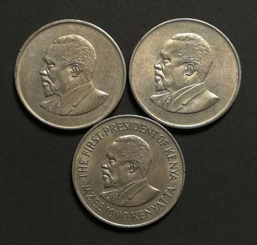 KENYA 1966+1967+1969 SHILLING (3 COINS)