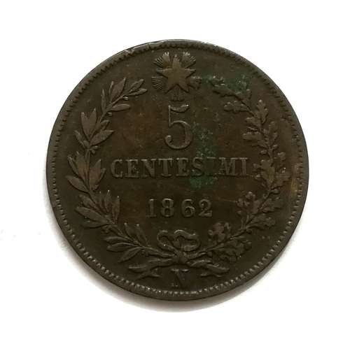 ITALY 1862 5 CENTISIME