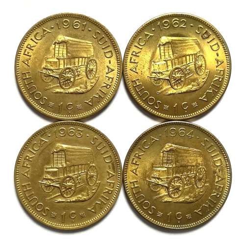 REPUBLIC 1 CENT 1961 TO 1964 FULL SET (4 COINS)