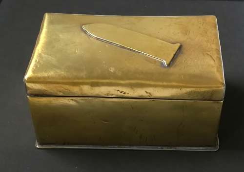 WW1 **TRENCH ART** RAZOR BOX C T WITTS 1916 90X48X45MM