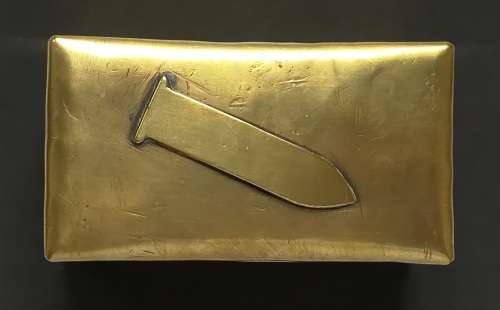 WW1 **TRENCH ART** RAZOR BOX C T WITTS 1916 90X48X45MM