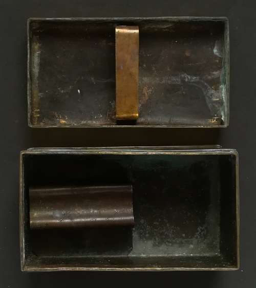 WW1 **TRENCH ART** RAZOR BOX C T WITTS 1916 90X48X45MM