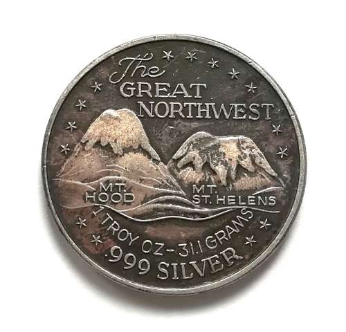 1 OUNCE 99.99 SILVER - THE GREAT NORTHWEST- TRADE UNITE