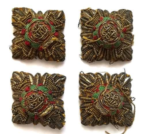 4 X C M R OFFICER - WIRE AND SILK INSIGNIA