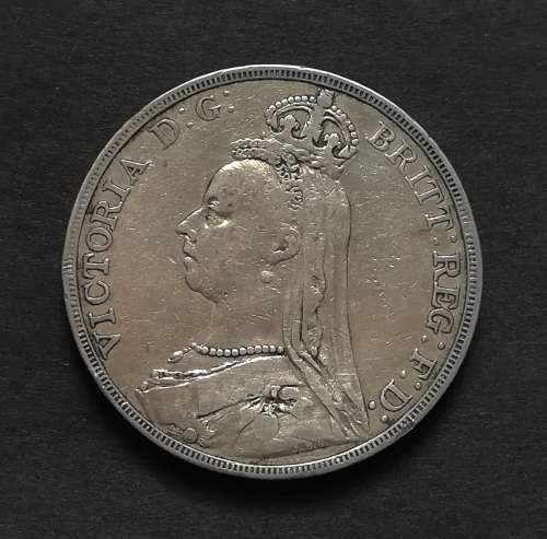 GREAT BRITAIN 1889 SILVER CROWN