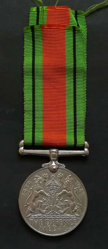WW11 1939-1945 DEFENCE MEDAL 328465 F S BAGSHAWE