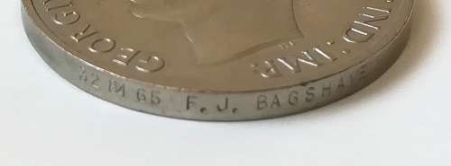 WW11 1939-1945 DEFENCE MEDAL 328465 F S BAGSHAWE