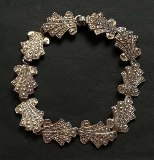 STERLING SILVER CYRANO BRACELET 180MM 14.8 GRAMS