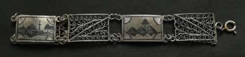 EGYPTIAN SILVER BRACELET 150MM 11.1 GRAMS
