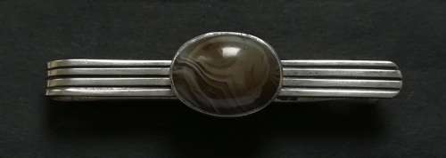 STERLING SILVER + STONE TIE PIN 10.5 GRAMS 50MM