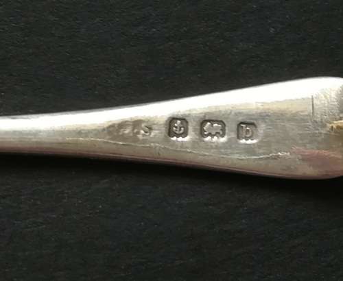 STERLING SILVER  BIRMINGHAM 1901SALT SPOON 60MM 3 GRAMS