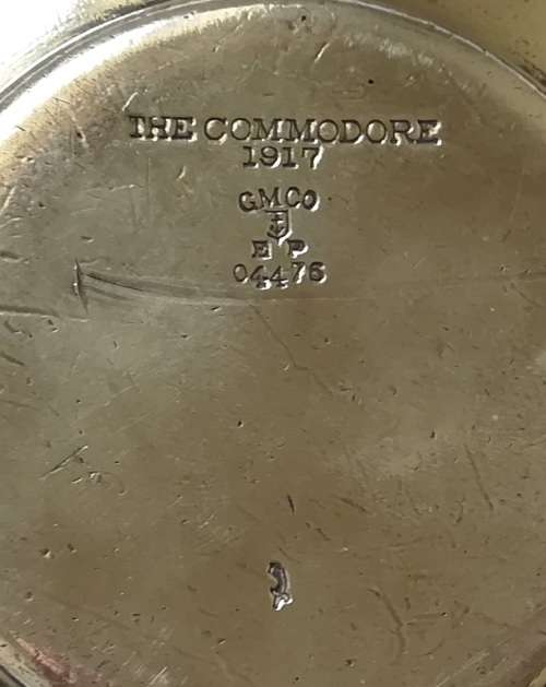 **RARE** THE COMMODORE HOTEL NYC 1917 SILVER PLATED TEA SERVICE SAUCER-VANDERBILT 105MM