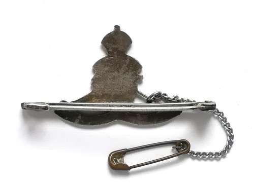 STERLING SILVER ROYAL ARTILLERY SOUTH AFRICA SWEETHEART BROOCH 25X50MM