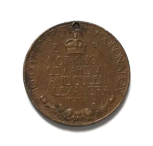 1902 KING EDWARD AND QUEEN ALEXANDRA CORONATION MEDALLION 24MM