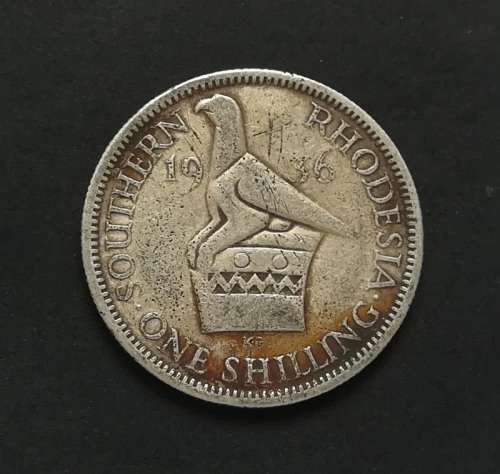 SOUTHERN RHODESIA 1936 SILVER 1 SHILLING