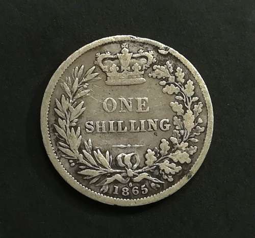 GREAT BRITAIN 1865-6 SILVER SHILLING