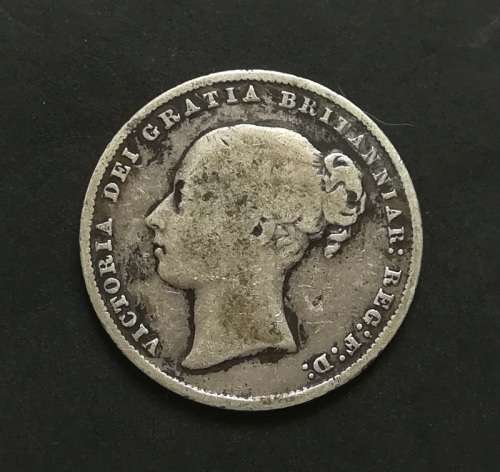 GREAT BRITAIN 1865-6 SILVER SHILLING