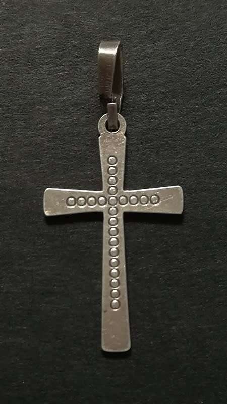 STERLING SILVER CROSS PENDANT 13 X 26MM