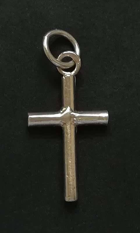 STERLING SILVER CROSS PENDANT 10 X 20MM