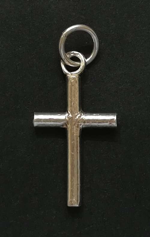 STERLING SILVER CROSS PENDANT 10 X 20MM