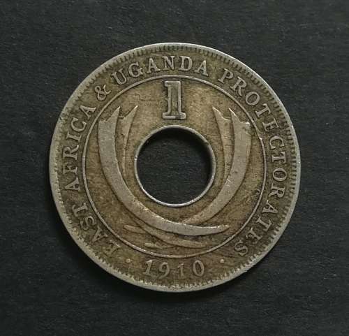 EAST AFRICA + UGANDA PROTECTORATES 1910 CENT