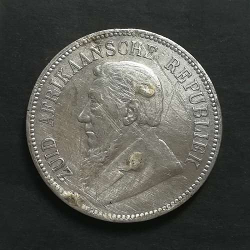 ZAR 1892 DS 5 SHILLINGS **EX-MOUNT**