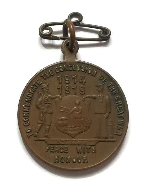 1919 JOHANNESBURG - CONCLUSION OF THE GREAT WAR MEDALLION 32MM