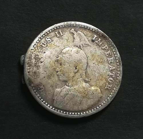 GERMAN EAST AFRICA 1904A 1/4 RUPEE SILVER MOUNT