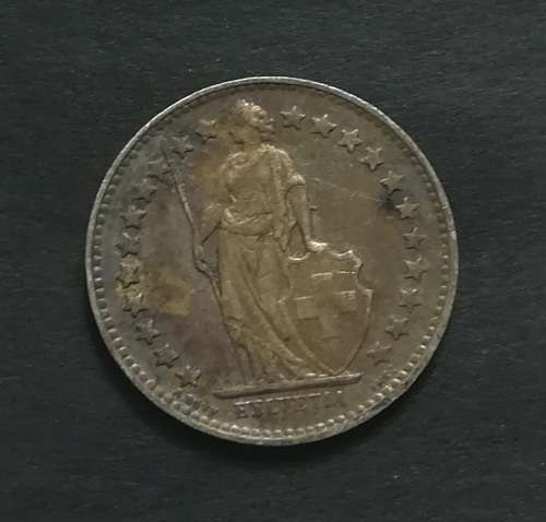 SWITZERLAND 1944 SILVER HALF FRANC