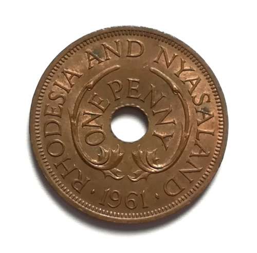 RHODESIA + NYASALAND 1961 PENNY