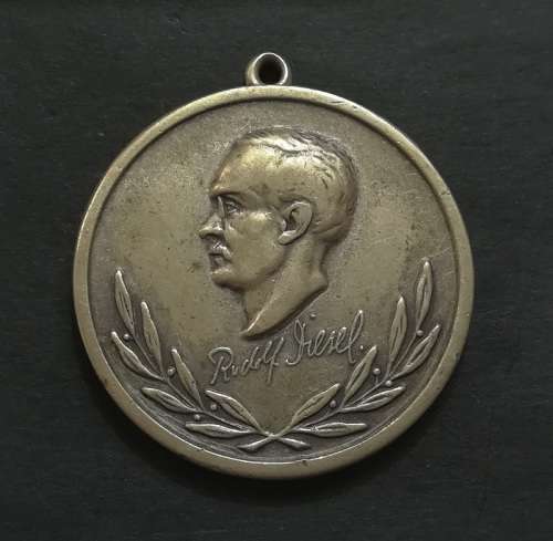 VINTAGE MEDAL PENDANT M A N 1893-1897 RUDOLF DIESEL 35MM