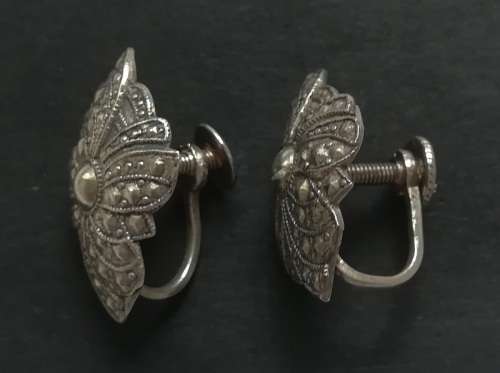 STERLING SILVER  EARRINGS 15 X 25MM