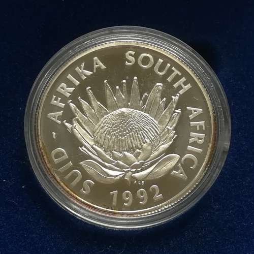 1992 PROTEA PROOF SILVER 1 RAND COINAGE S A M