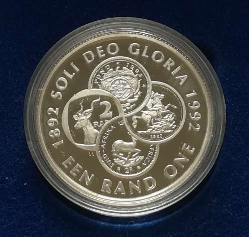 1992 PROTEA PROOF SILVER 1 RAND COINAGE S A M