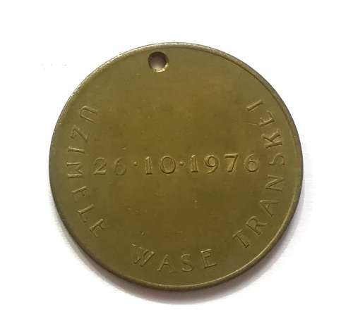 TRANSKEI 1976 UZIMELE WASE TOKEN 30MM