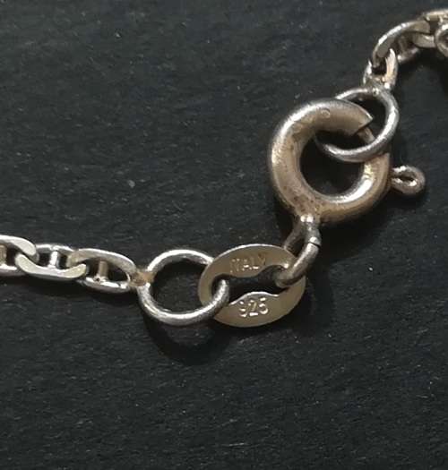 STERLING SILVER ITALY BRACELET 180MM 1.2G