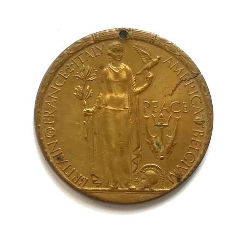 WW1 1919 PEACE MEDAL OBVERSE JOHN GAUNT REVERSE EDWARD CARTER PRESTON 34MM