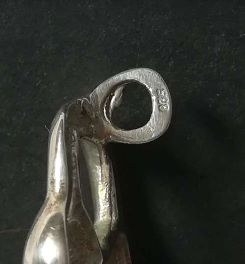855 SILVER LOCK PENDANT 13X20MM