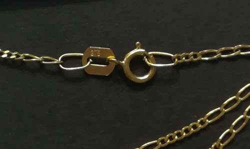 9K GOLD -  375CHAIN 460MM 1.4G